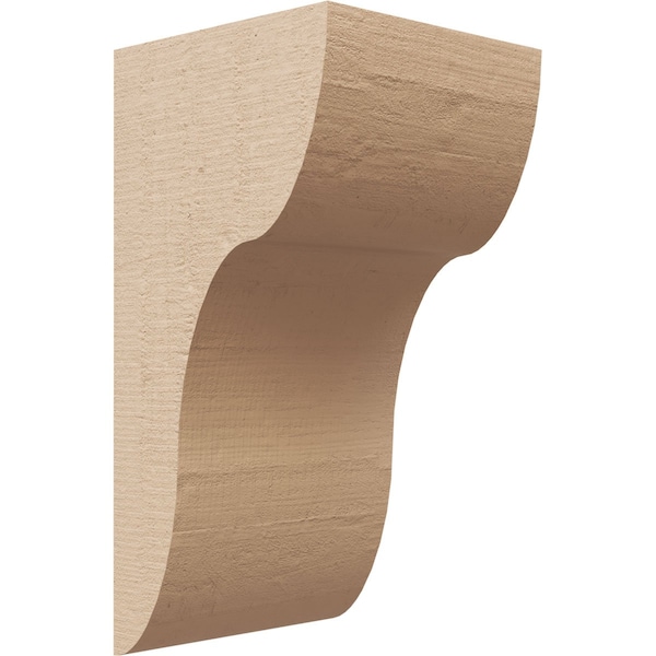 Ekena Millwork 4"W x 4"D x 8"H Wide Carmel Rough Cedar Woodgrain TimberThane Corbel, Primed Tan CORUR04X04X08CARRCPR - main